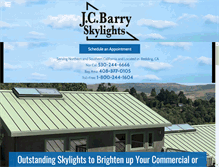 Tablet Screenshot of jcbarryskylights.com